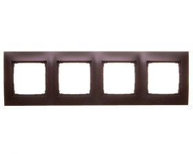 Simon 54 Premium Ramka poczwórna brąz mat /do karton-gips/ DRK4/46