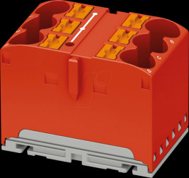1082389 PTFIX distributor block, 6x10/S, red