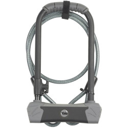 YALE YUL3C/14/230/1 Padlock Key Lock, Max Security, Safety Cable, 4 Keys