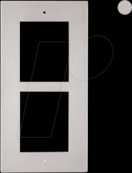 9155012 Front panel for 2N flush-mounted frame, nickel, 2-fold