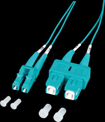 O0314.3-1.2 duplex jumper LC-SC, 50/125µ, OM3, aqua, 3m