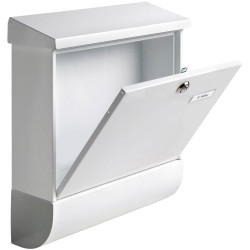 Burg W&#xE4;chter 31420 VARIO 8672 Steel Letterbox White Galvanised Weatherproof