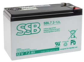 SBL 7,2-12/S akumulator żelowy 12V / 7,2Ah, konektor 4,8mm