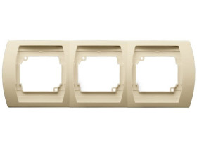 GAZELA Ramka 3 potrójna pozioma beżowy R-3JH/01 OSPEL