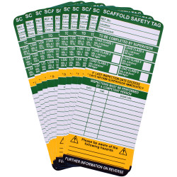 Scan TG0110 Scaffold Tag Inserts Pack Of 10