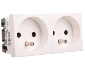 Gniazdo zasilające M45 podwójne z/u 16A białe STD-F0 RW2 6120172 /6szt./