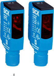 Czujniki fotoelektryczne w obudowie prostokątnej SICK Przełącznik światła/światła ciemnego, PNP zakres 0 → 10 m.