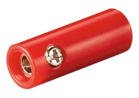 Złącze bananowe - z przyłącze gwintowe, czerwone /10szt./ 11379