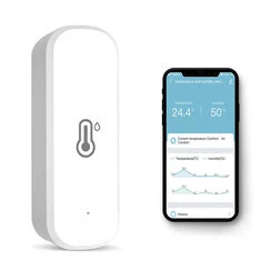 Tester temperatury i wilgotności WiFi z integracją Smart Home,Alexa,Google Assistant,kontrola aplikacji mobilnej -10 do 60℃ 0-99