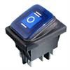 Przełącznik kołyskowy KCD5 podświetlany niebieski wodoodporny 6-pin 3-pozycje 250VAC/16A 125VAC/20A