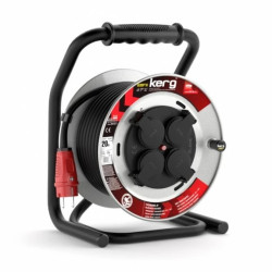 Przedł.BĘBNOWY KERG 3G2.5 20M CZARNY H05RRF PL guma EPR stałe gniazda