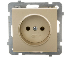 SONATA Gniazdo pojedyncze b/u szampański złoty GP-1R/m/39