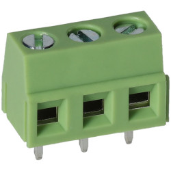 TruConnect 211834 5.0mm 3 Way Low Profile Rising Clamp Terminal Block