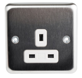 Gniazdo wtykowe Typ G - brytyjski Montaż wpuszczany MK Electric 13A Zacisk śrubowy