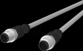 142MKA11100 Sensor cables, M12, 8-pin, plug > plug, 10 m