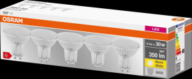 4058075466579 LED spot BASE GU10, 4,3 W, 350 lm, 2700 K, 5 pcs.