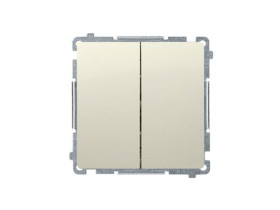 SIMON BASIC Wyłącznik podwójny świecznikowy (moduł) zaciski śrubowe beż BMW5A.01/12 KONTAKT SIMON