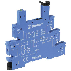 Finder 97.02.7 Relay Socket for DIN Rail grey EN standards compliant