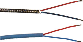 Przewód termoparowy L dł. 10m -20 → +350 °C. Włókno szklane 2-żyłowy Nieekranowany