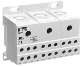 Blok rozdzielczy 3-potencjalowy szary AUX38073AL