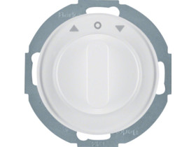 BERKER R.classic Wyłącznik żaluzjowy obrotowy z elementem centralnym i pokrętłem 2-bieg biały 38122189 HAGER