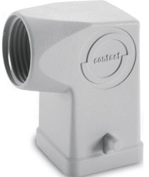 Grommet housing, size HA3, PA, PG11, angled, longitudinal bow locking, IP65, 10427000