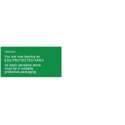 Antistat 055-0014 ESD Exit Sign - Green - 300 x 150mm Self Adhesive