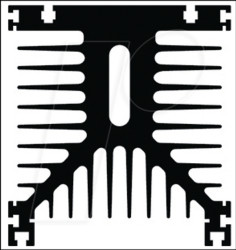 SK 109/100/SA Heat sink, 100 mm, aluminum, 0.48 K/W.