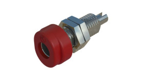 Gniazdo bananowe Żeński Połączenie lutowane typ Gniazdo bananowe Czerwony 16A Hirschmann Test & Measurement rozmiar 4 mm
