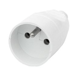 Gniazdo przedłużacza G-2 POJED. Z.U. BIAŁE - 9756