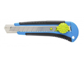 Nóż z ostrzem łamanym 18 mm blokada z kółkiem 3 ostrza SK5 HT4C605 HOEGERT