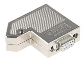 Złącze D-Sub 9-pinowe Żeński Kąt Proste Montaż na kablu raster 2.77mm