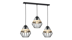 Lampa Wisząca Cliff Black 3Xe27 Mlp5525 Milagro