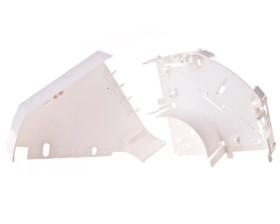 Naroże kanału płaskie regulowane DLP 65x150 biały 010790