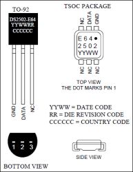 DS2502-E64 1-Wire IEEE EUI-64 Node Address Chip