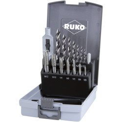 RUKO 259048RO CNC Tap Set 14-Piece M3-M12 DIN HSS with FLOWSTEP&#xAE; Tip