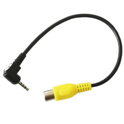 Złącze Jack wt.2,5/4-polowy - gn.RCA 0,2m np. do nawigacji / KABEL_JACK_RCA