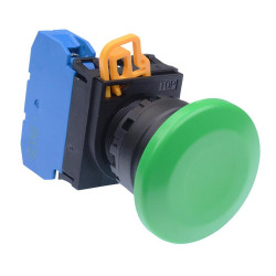 YW1B-M4E10G Green 22mm Mushroom Momentary Push Button Switch NO IP65 IDEC