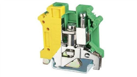 Złączka Szynowa Przelotowa Zółto-Zielona Pe Śrubowa 10Mm2 1P Vde Ul