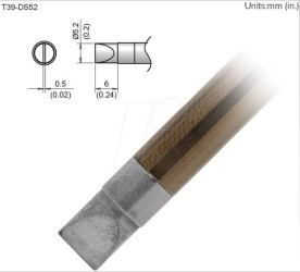 T39-DS52 Aktiv-Lötspitze T39-DS52, 5,2 mm, meißel