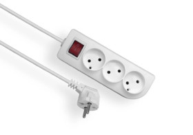 Przedłużacz z wyłącznikiem CLASSIC 3-gniazda b/u 2m /OMY 2x1/ PSN-32W