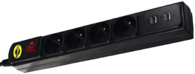 Listwa zasilająca przeciwprzepięciowa Orvaldi ORV-4PL z USB2,0 ORV4PLUSB2.0