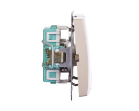 Simon Basic Przycisk podwójny zwierny, szybkozłącza, beżowy BMP2.01/12