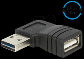 65522 EASY-USB-A plug &gt;USB-A socket, angled left/right