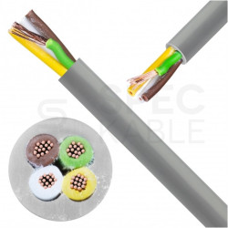 Kabel sterowniczy TECHNOTRONIK LIYY 4x0,14mm2 szary 300/300V olejoodporny linka Technokabel