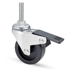 Koło samonastawne średnica kabla 100mm Pojedyncza śruba RS PRO 60kg wysokość całkowita 127mm