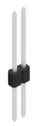 Pin header, 2 pole, pitch 1.27 mm, straight, black, 10060289