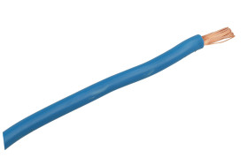 Przewód; montażowy; H07V-K (LgY); 1 żyła; linka; Cu; 6,00mm2; niebieski; PVC; -40...+70°C; 750V; zwój 100m; Eltrim; RoHS; 5,3mm;