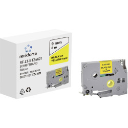 Renkforce RF-6027810 Labelling tape Yellow Black 9mm 8m for label machines