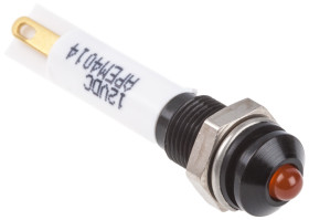 Lampka kontrolna do montażu panelowego 21.6 → 26.4V dc Pomarańczowy 6mm LED RS PRO
